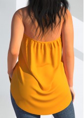 Ginger tops,Plain Color tops,ROTITA Halter Ginger Cross Front Tank Top