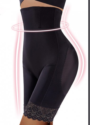 Black intimates,Black High Waisted Lace Stitching Shapewear