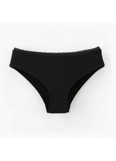 Black intimates,Skinny Black Low Waisted Panty for Women