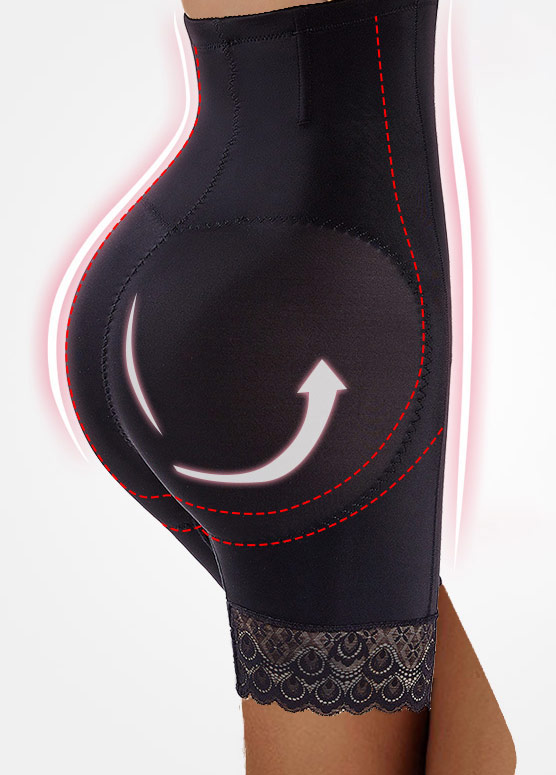Black intimates,Black High Waisted Lace Stitching Shapewear