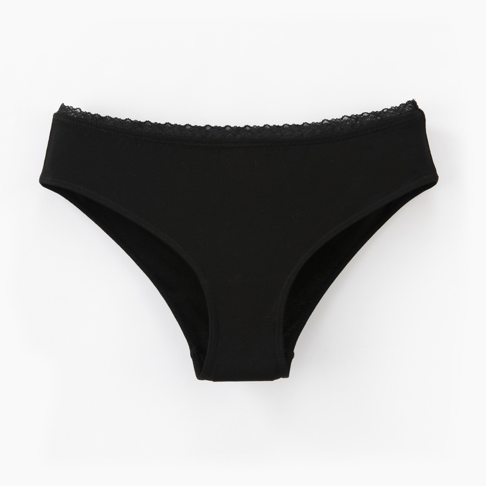 Skinny Black Low Waisted Panty for Women