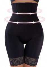 Black High Waisted Lace Stitching Shapewear