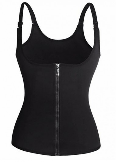 Black intimates,Black Zipper Closure Skinny Shapewear for Women
