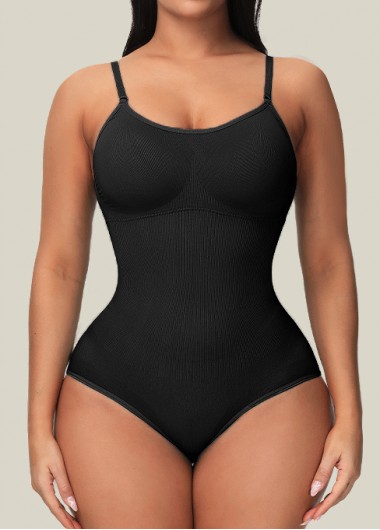 Black intimates,Skinny Spaghetti Strap Black Full Body Shaper