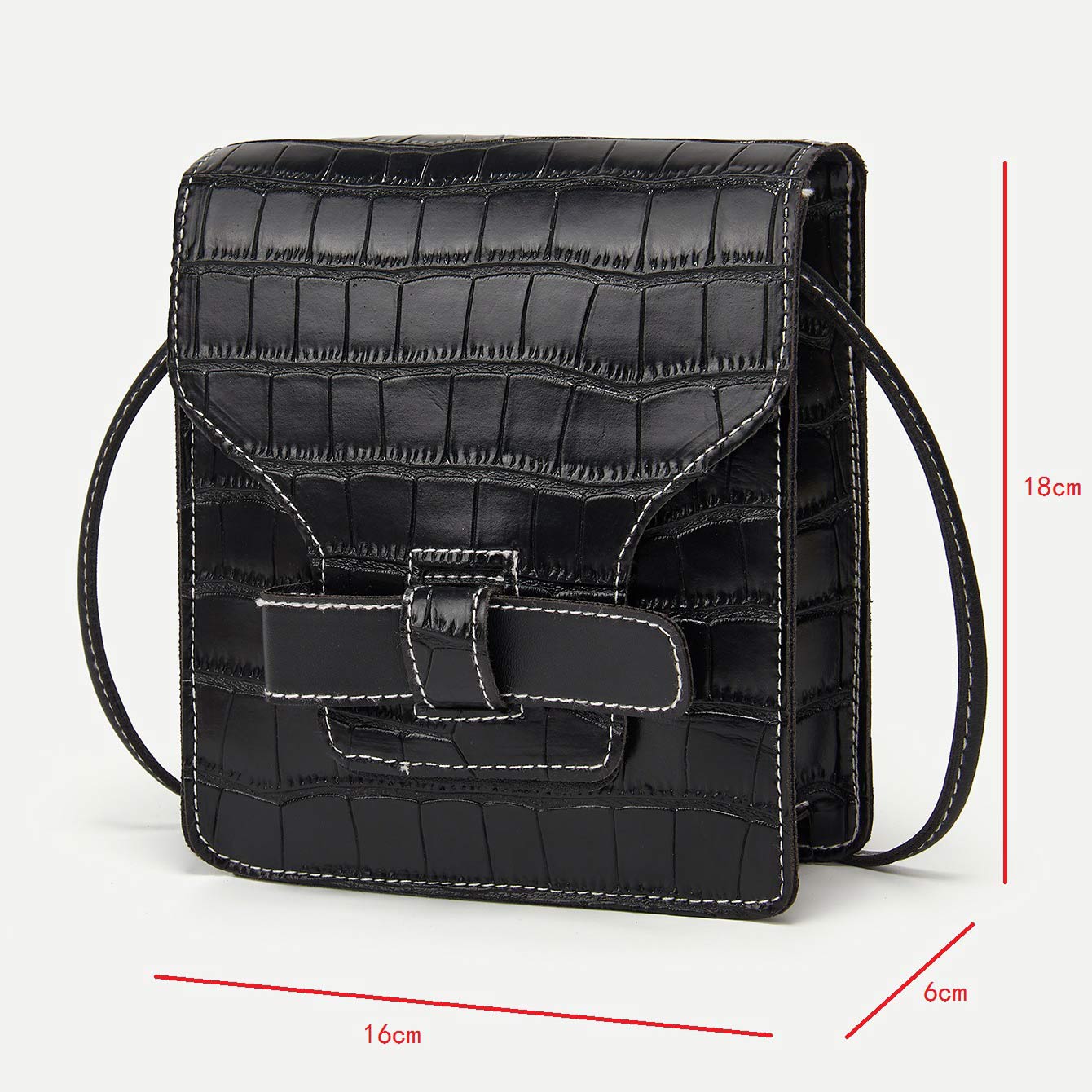 Black accessories,Plain Color accessories,PU Black Contrast Stitch Change Purse