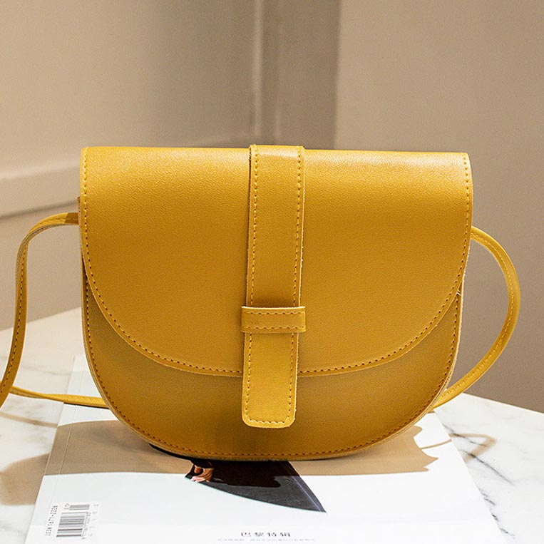 Ginger PU Design Hasp Shoulder Bag