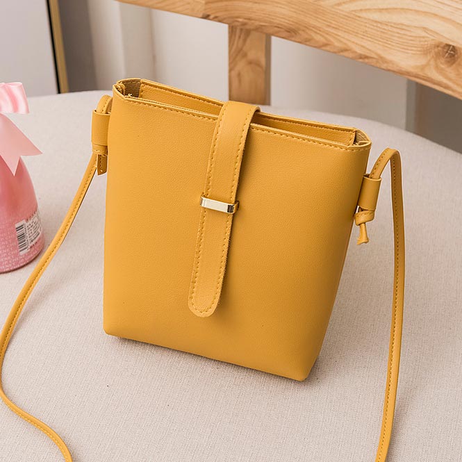 Ginger PU Design Hasp Shoulder Bag