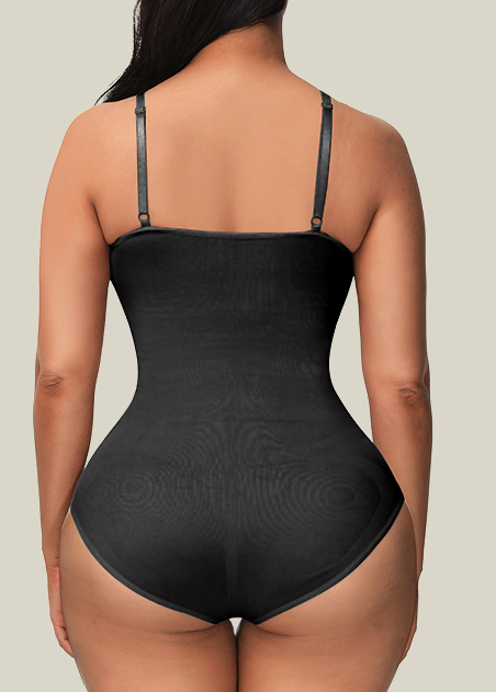 Skinny Spaghetti Strap Black Full Body Shaper