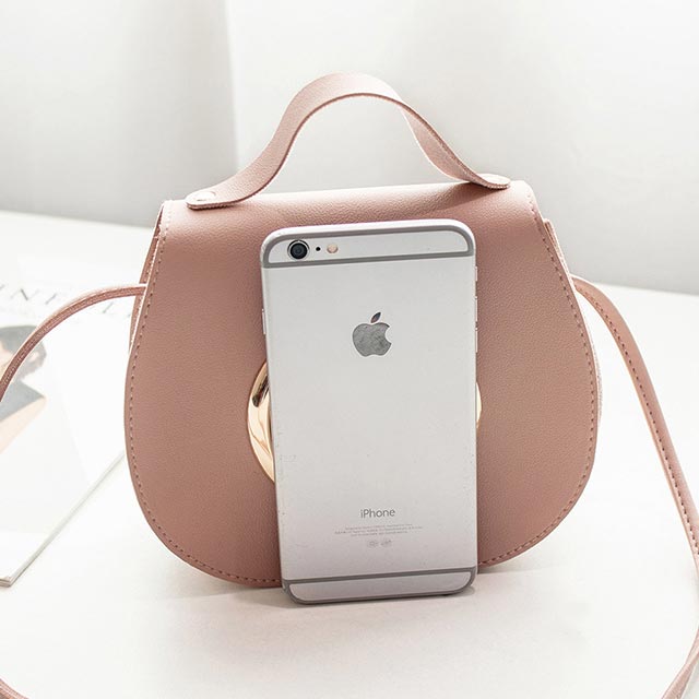 Dusty Pink accessories,Plain Color accessories,Dusty Pink PU Magnetic Shoulder Bag