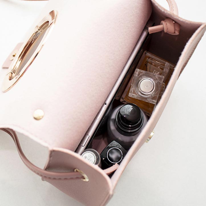 Dusty Pink accessories,Plain Color accessories,Dusty Pink PU Magnetic Shoulder Bag