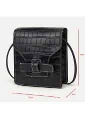 Black accessories,Plain Color accessories,PU Black Contrast Stitch Change Purse