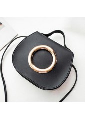 Black accessories,Plain Color accessories,Black PU Design Magnetic Shoulder Bag