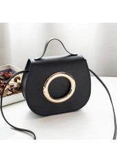 Black PU Design Magnetic Shoulder Bag