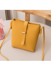 Ginger PU Design Hasp Shoulder Bag