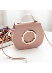 Dusty Pink PU Magnetic Shoulder Bag