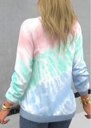 Pink plus size,Tie Dye plus size,ROTITA Plus Size Pink Tie Dye Print Sweatshirt