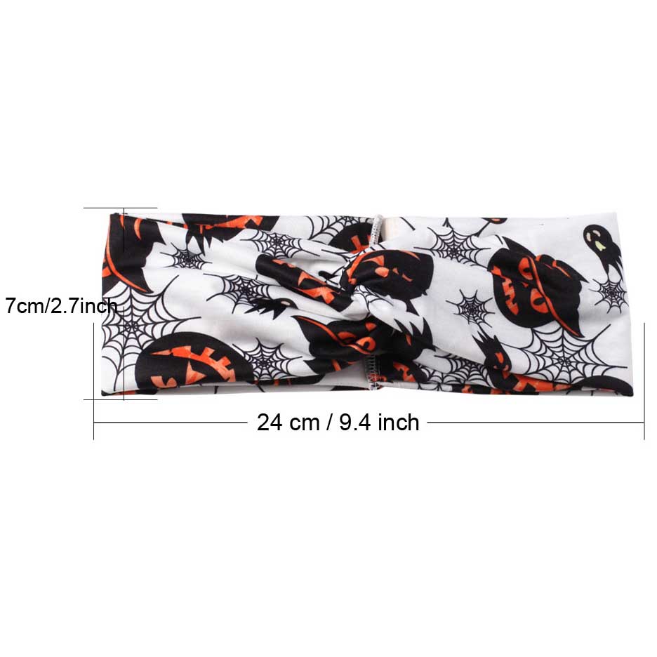 White accessories,Halloween Pumpkin Print White Hair accessory