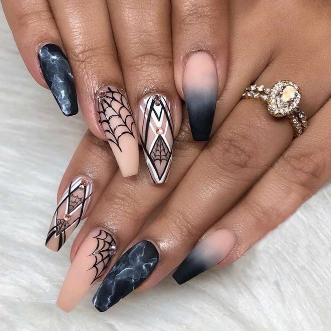 Halloween Print PVC Pink Nail Wraps