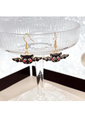 Black jewelry,Bat Halloween Design Alloy Black Earrings