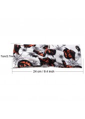 White accessories,Halloween Pumpkin Print White Hair accessory