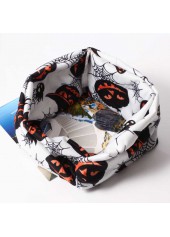 Halloween Pumpkin Print White Hair accessory
