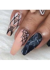 Pink accessories,Halloween accessories,Halloween Print PVC Pink Nail Wraps