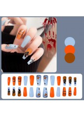 Dusty Blue accessories,Halloween accessories,Halloween Ghost Spider Print Dusty Blue Nail Wraps