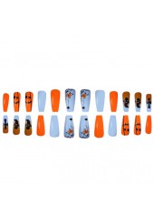 Dusty Blue accessories,Halloween accessories,Halloween Ghost Spider Print Dusty Blue Nail Wraps