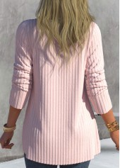 Light Pink plus size,Paisley plus size,ROTITA Plus Size Light Pink Paisley Print Sweatshirt