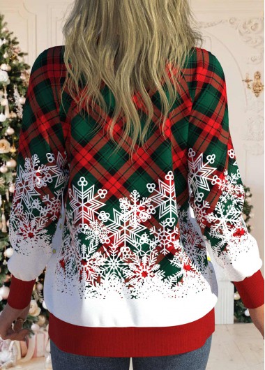 Multi Color tops,Christmas tops,ROTITA Santa Claus Print Multi Color Round Neck Cardigan