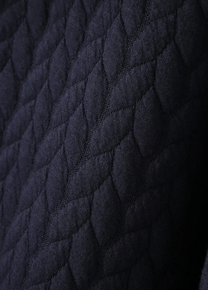 Navy tops,Plaid tops,Button Navy Plaid Long Sleeve Hoodie