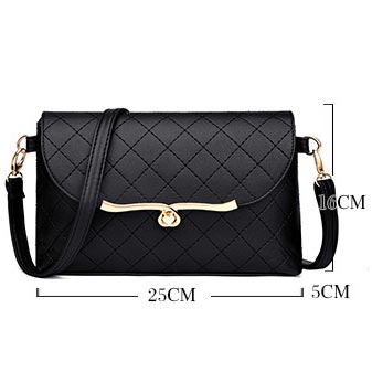 Black accessories,Plain Color accessories,Black PU Material Turnlock Shoulder Bag