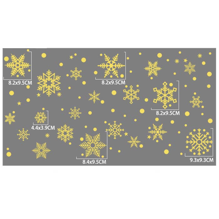 Gold accessories,Christmas accessories,Dot accessories,Snowflake Print Christmas Design Gold Sticker