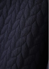 Navy tops,Plaid tops,Button Navy Plaid Long Sleeve Hoodie