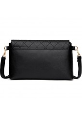 Black accessories,Plain Color accessories,Black PU Material Turnlock Shoulder Bag