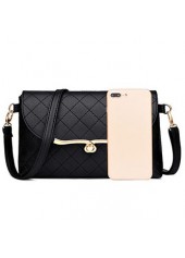 Black accessories,Plain Color accessories,Black PU Material Turnlock Shoulder Bag