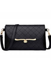 Black PU Material Turnlock Shoulder Bag