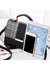 Black accessories,Houndstooth accessories,Magnetic Black Houndstooth Print Shoulder Bag