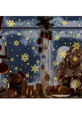 Gold accessories,Christmas accessories,Dot accessories,Snowflake Print Christmas Design Gold Sticker