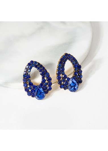 Dark Blue jewelry,Plain Color jewelry,1 Pair Teardrop Dark Blue Earrings