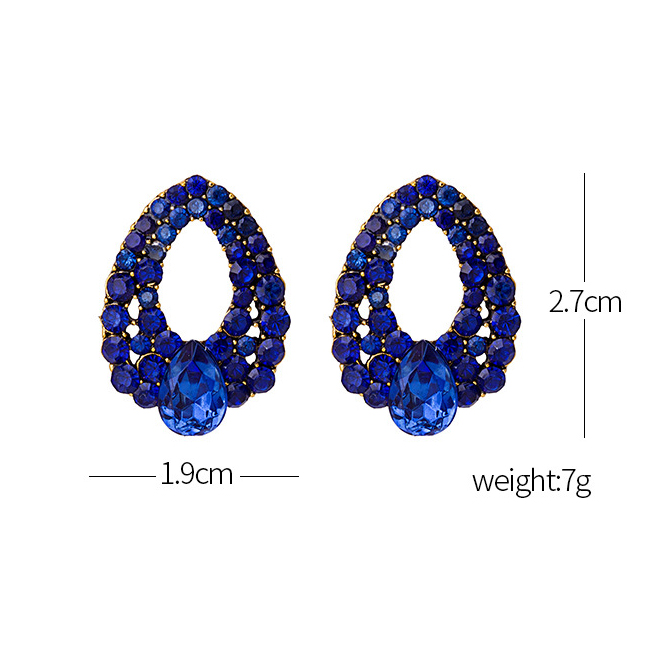 Dark Blue jewelry,Plain Color jewelry,1 Pair Teardrop Dark Blue Earrings