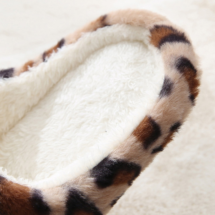 Light Camel shoes,Leopard shoes,Leopard Light Camel Falt Round Toe Slippers