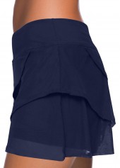 Rotita Plus Size Marineblauer Baderock mit mittlerer Taille