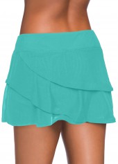 ROTITA Cyan Layered High Waisted Swim Skirt