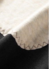 Black tops,Contrast Color tops,Patchwork Black V Neck Tank Top