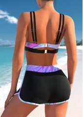 Multi Color swimwear,Ombre swimwear,ROTITA Bowknot Multi Color Ombre Bikini Top