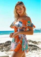 Multi Color swimwear,Animal Print swimwear,Tribal swimwear,ROTITA Ruffle Multi Color Zebra Print Swimdress Top