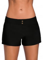 ROTITA Plus Size Low Waisted Black Swim Shorts