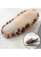 Light Camel accessories,Leopard accessories,Leopard Light Camel Falt Round Toe Slippers