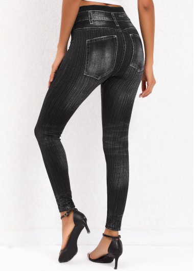 Black bottoms,Other bottoms,Black High Waisted Skinny Ankle Length Leggings